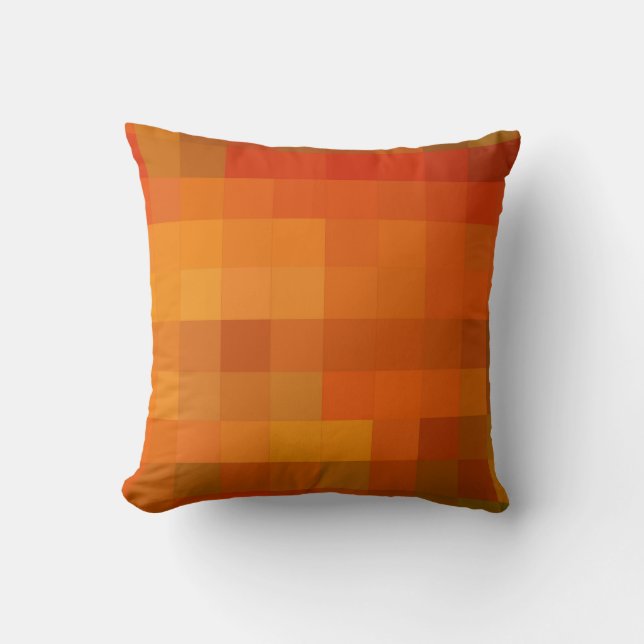 Squares Abstract Art | Retro Geometric Pattern Cushion (Front)