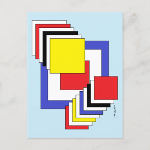Squares Abstract Postcard