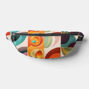Squares Abstract Retro Modern Collection Bum Bags