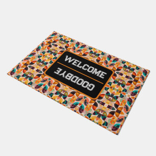 Squares Abstract Retro Modern Collection Doormat