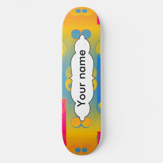 Squares and circles abstract design skateboard