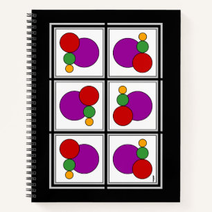 Squares and Circles Abstract Notebook