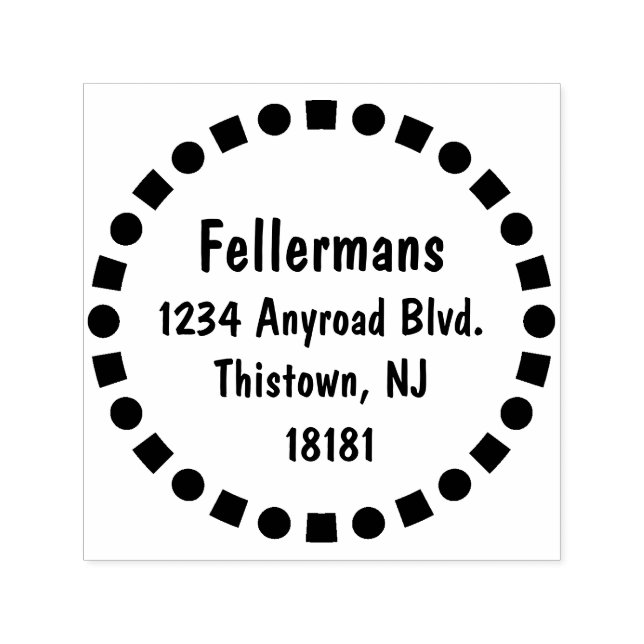 Squares and Circles Self-inking Stamp (Design)