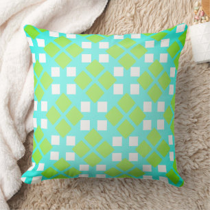 Squares and Diamonds in Green Cushion