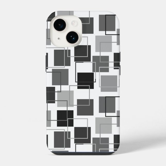 Squares and Outlines  iPhone Case (Back)