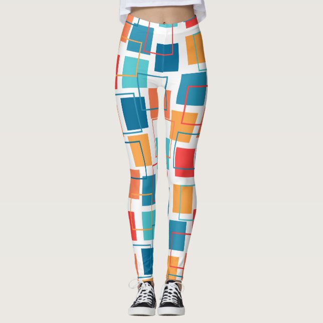 Squares and Outlines  Leggings (Front)
