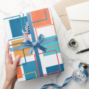 Squares and Outlines  Wrapping Paper