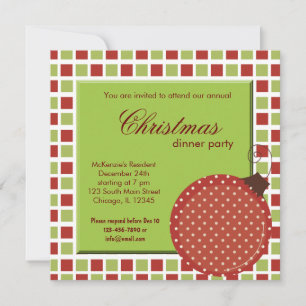 Squares Christmas dinner Invitation