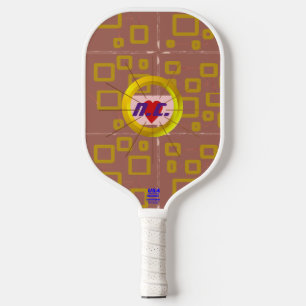 Squares Geometric Modern Sleek Pickleball Paddle