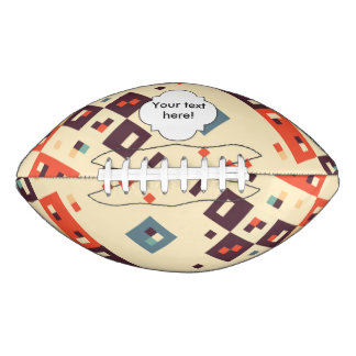 Squares in retro colours abstract design football