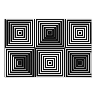 Squares optical illusion photo print