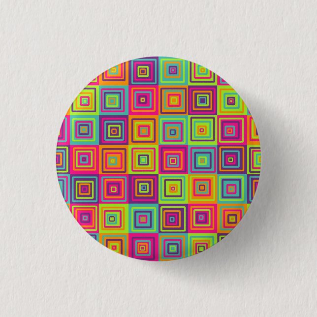 Squares Pattern 3 Cm Round Badge (Front)