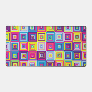 Squares Pattern Desk Mat
