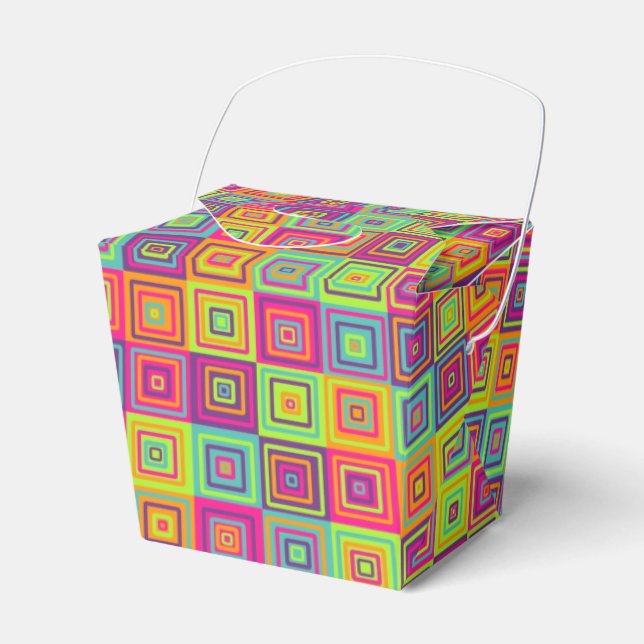 Squares Pattern Favour Box (Front Side)