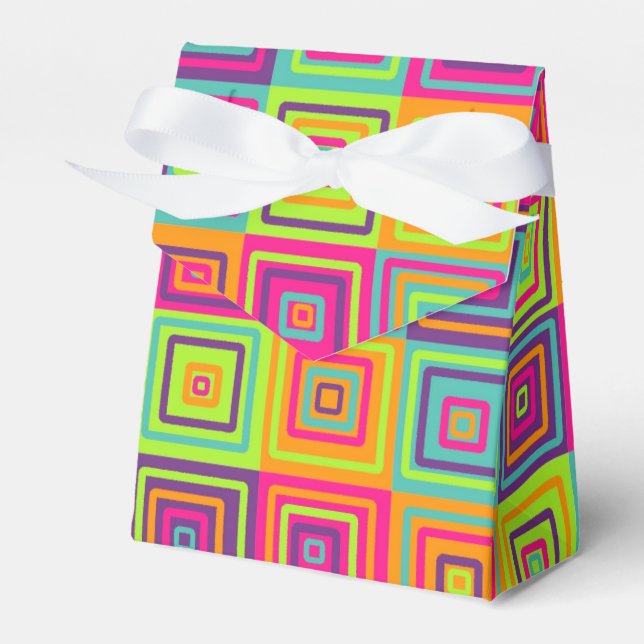 Squares Pattern Favour Box (Front Side)