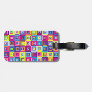 Squares Pattern Luggage Tag