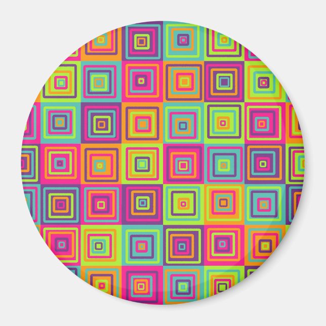 Squares Pattern Magnet (Front)