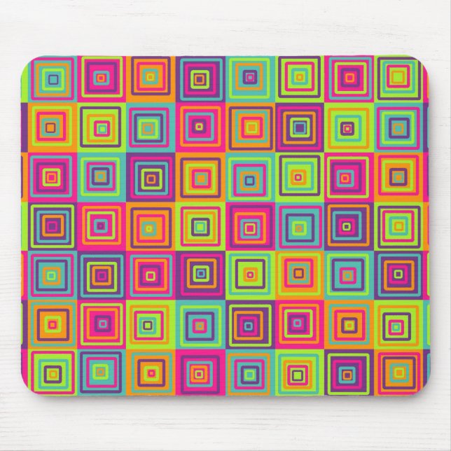 Squares Pattern Mouse Pad (Front)