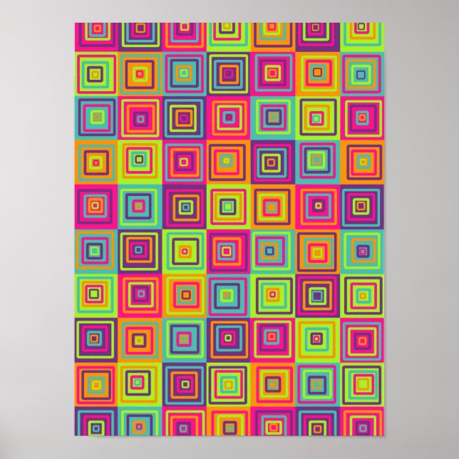 Squares Pattern Poster (Front)
