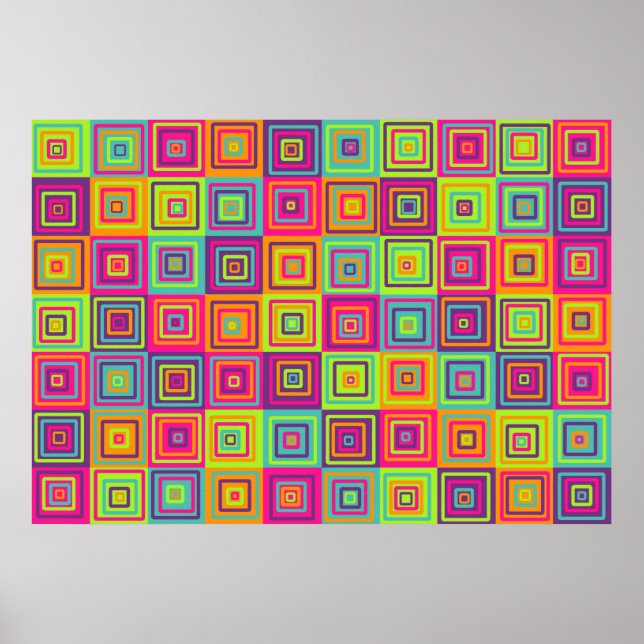 Squares Pattern Poster (Front)