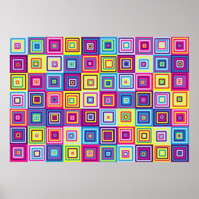 Squares Pattern Poster (Front)