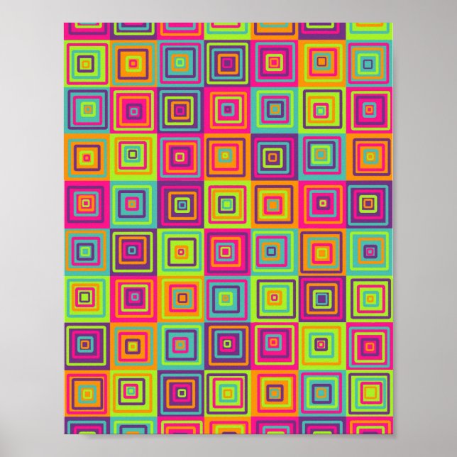 Squares Pattern Poster (Front)