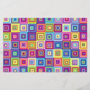 Squares Pattern Stationery