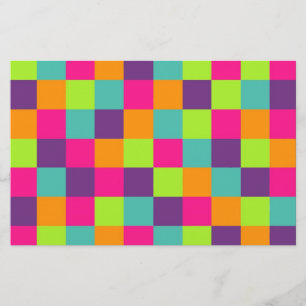 Squares Pattern Stationery