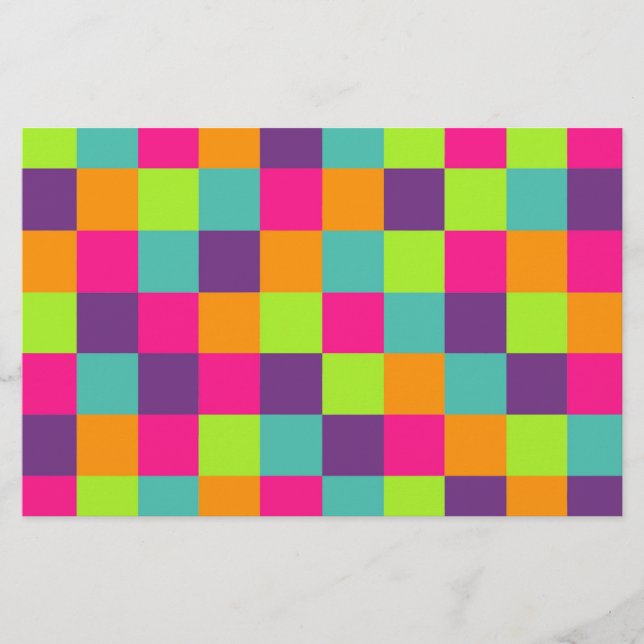 Squares Pattern Stationery (Front)