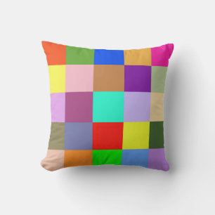 Squares Squared Reversible Throw Pillow