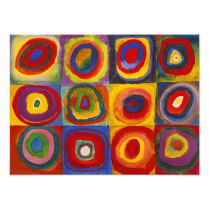 Squares w Concentric Circles Kandinsky Photo Print