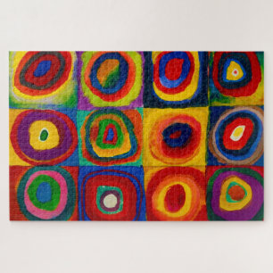 Squares with Circles, Abstract, Wassily Kandinsky Jigsaw Puzzle