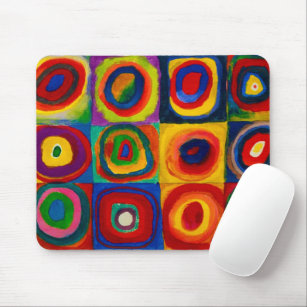 Squares with Circles, Abstract, Wassily Kandinsky Mouse Pad