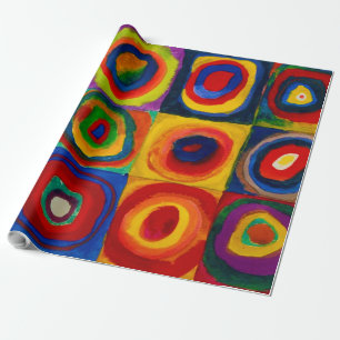 Squares with Circles, Abstract, Wassily Kandinsky Wrapping Paper