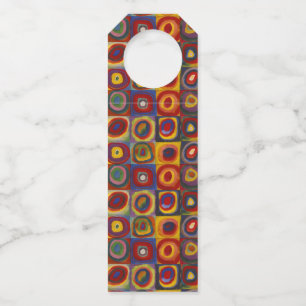 Squares With Concentric Circles Bottle Tag