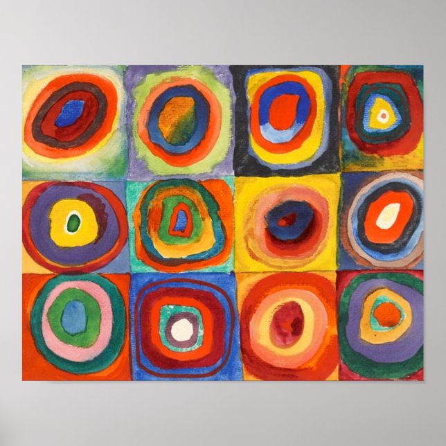 Squares with Concentric Circles by Kandinsky Poster (Front)