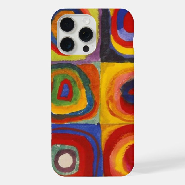 Squares with concentric circles, Kandinsky  iPhone Case (Back)