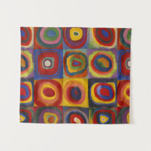 Squares With Concentric Circles Tapestry