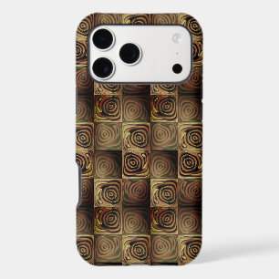 Squares with round shapes simulating wooded relief