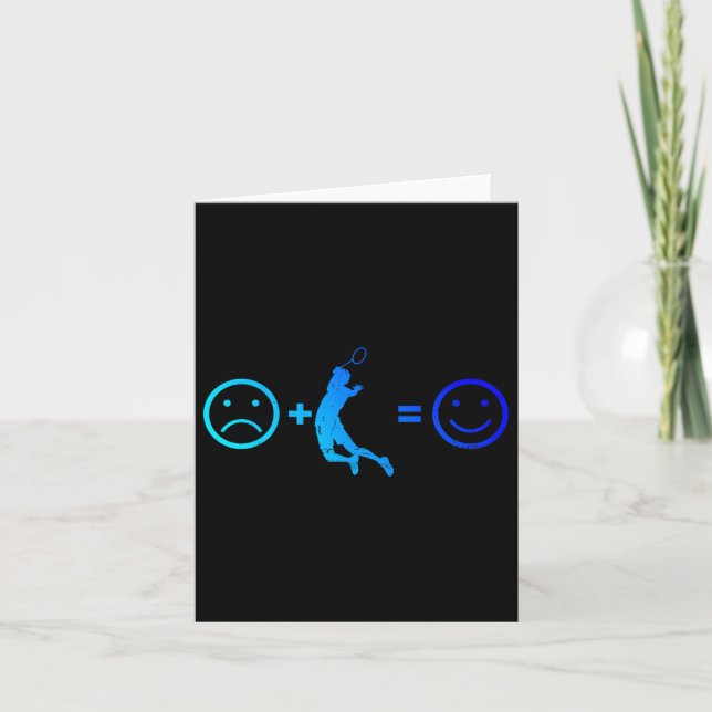 Squash Badminton Player Womens Mens Shuttle  Card (Front)