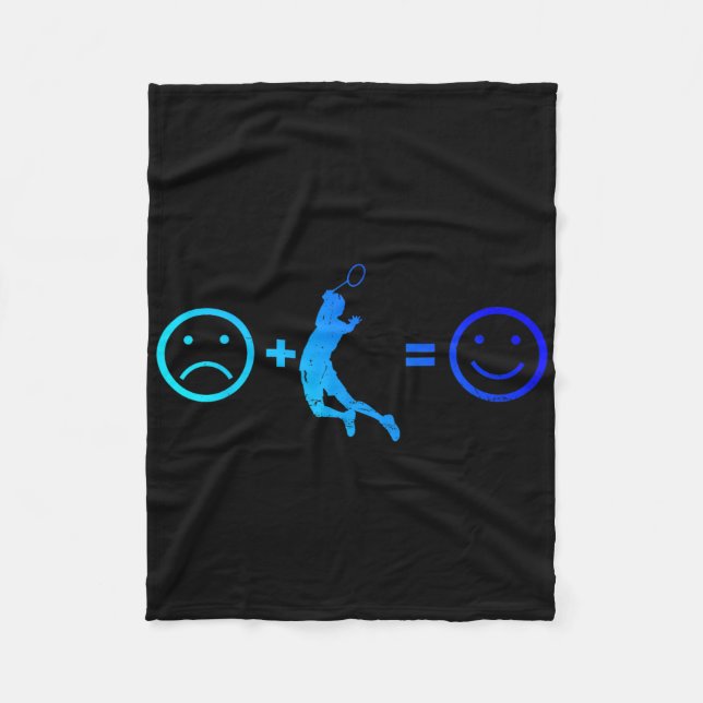 Squash Badminton Player Womens Mens Shuttle  Fleece Blanket (Front)