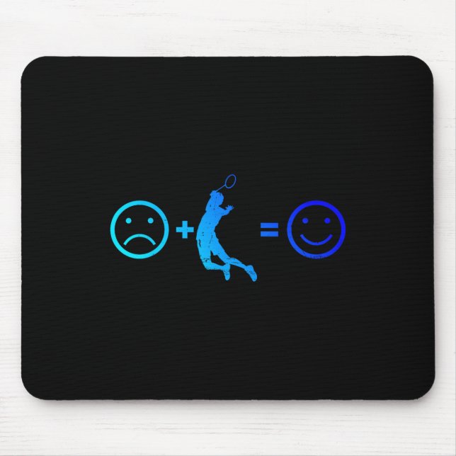 Squash Badminton Player Womens Mens Shuttle  Mouse Pad (Front)
