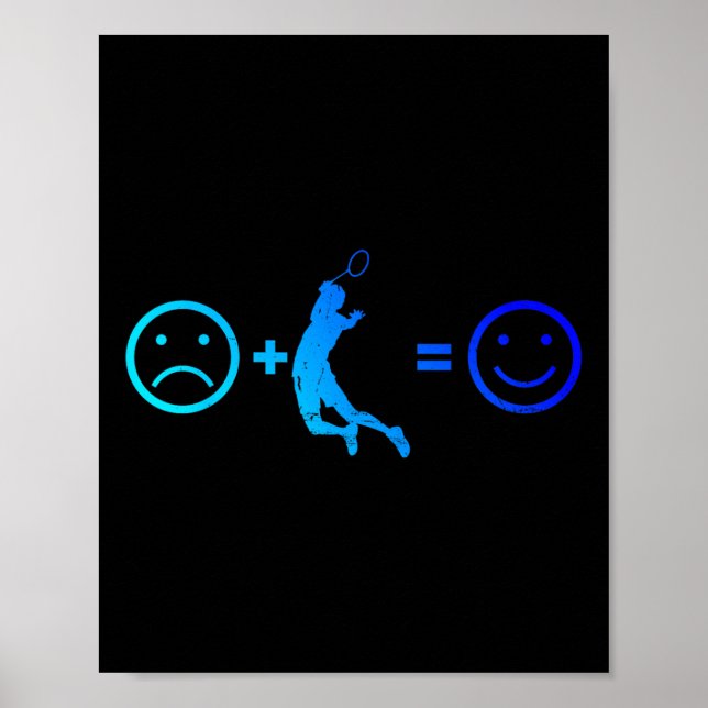 Squash Badminton Player Womens Mens Shuttle  Poster (Front)