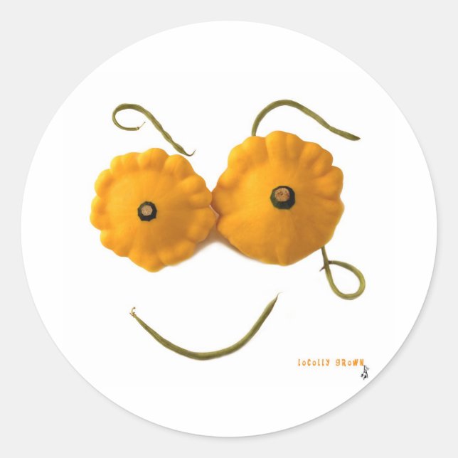 Squash Face Classic Round Sticker (Front)