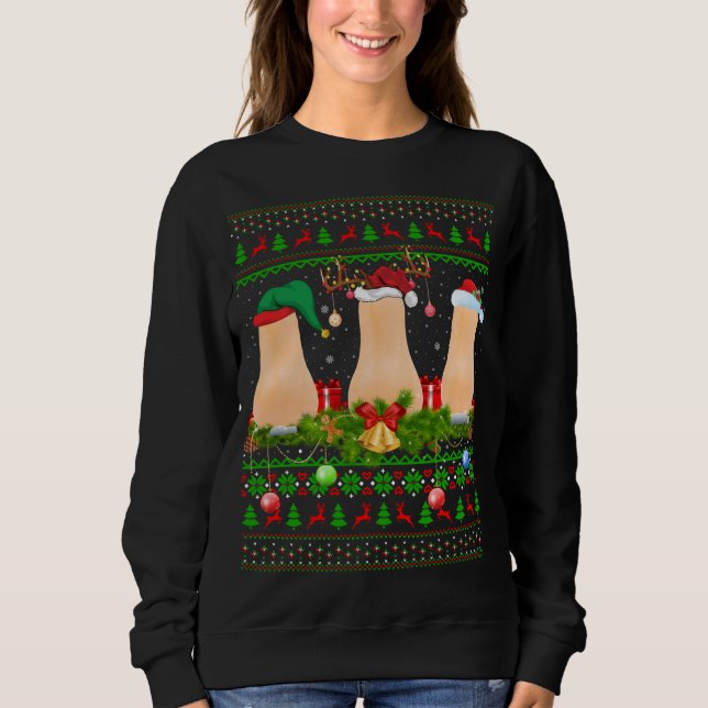 Squash Fruit Lover Xmas Santa Ugly Squash Christma Sweatshirt (Front)