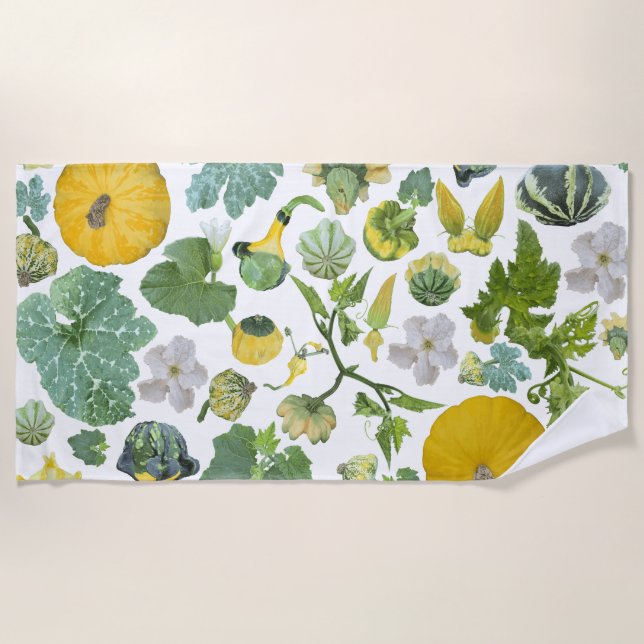 Squash Garden  Beach Towel (Front)