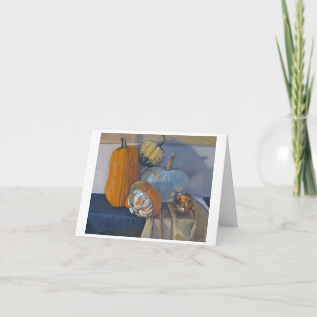 'Squash Harvest" - Thanksgiving Art Card (Front)