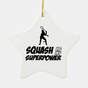 squash is my superpower ceramic tree decoration