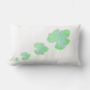 Squash Leaf Texture Sketch Cushion Throw Pillow