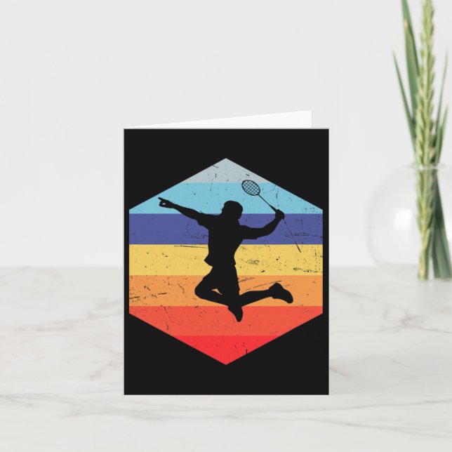 Squash Men's Badminton Player 1  Card (Front)